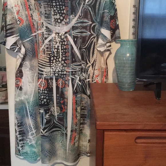 TATTOO ME WOMAN TUNIC 2X SCOOPNECK MULTI-COLOR HOT - Picture 2 of 6